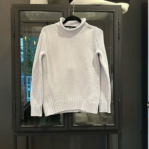 J crew light grey cotton sweater